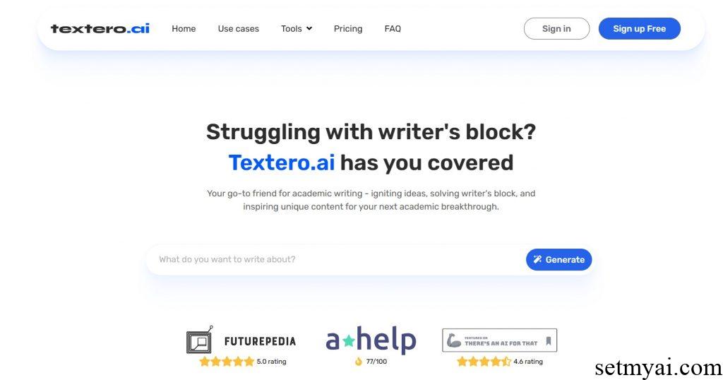 Textero AI Homepage