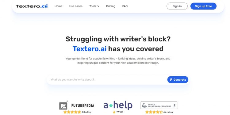 Textero AI Homepage