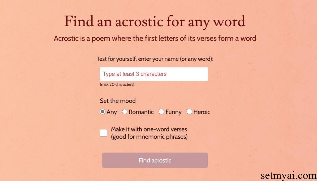 Acrostic Homepage