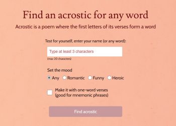 Acrostic Homepage