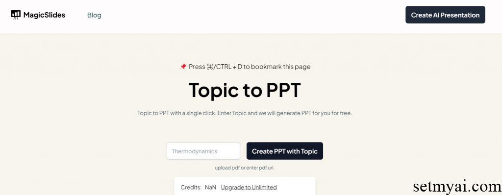 Topic to PPT Homepage