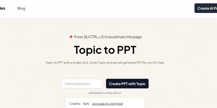 Topic to PPT Homepage