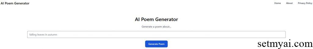 Poem Generator Homepage