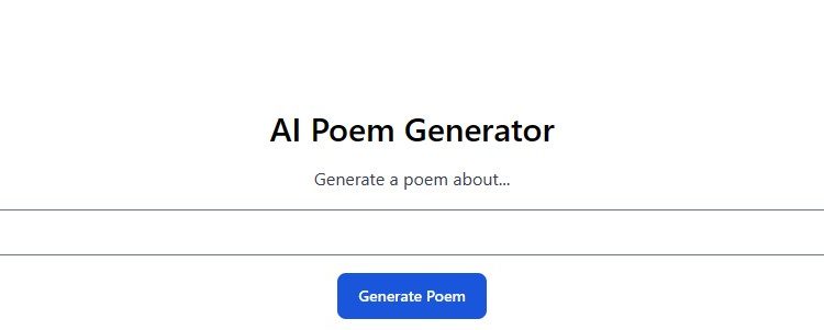 Poem Generator Homepage