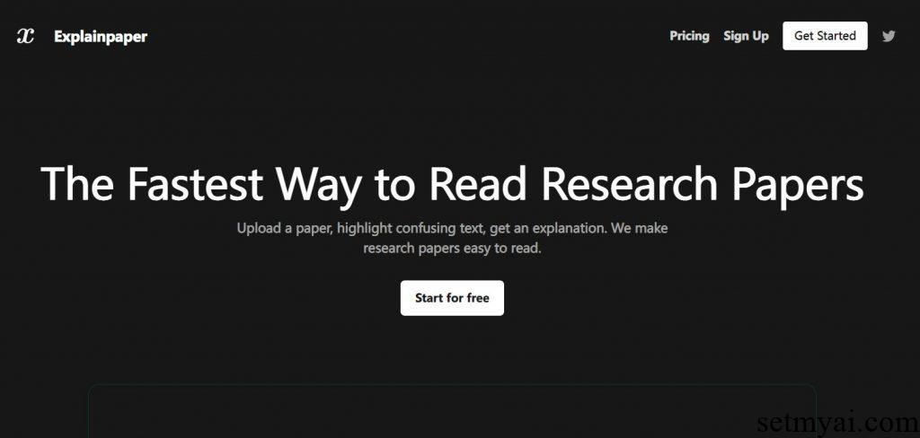 Explainpaper Homepage