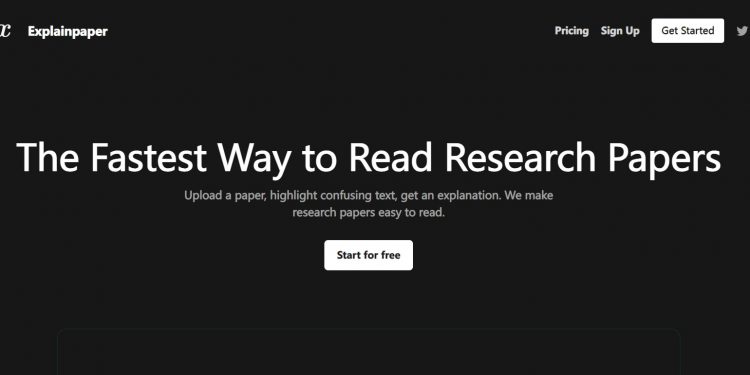 Explainpaper Homepage