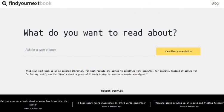 Findyournextbook Homepage