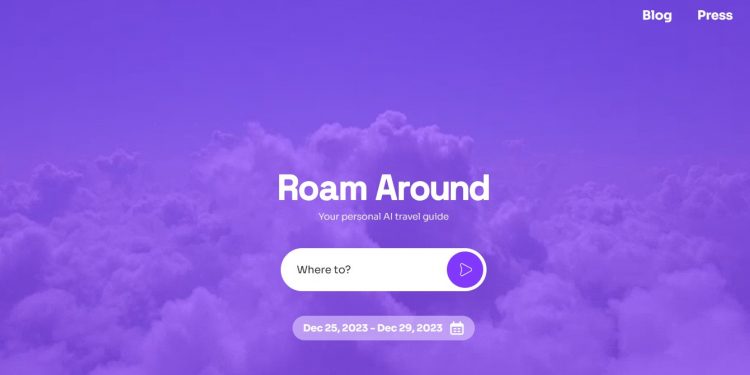 Roam Around Homepage