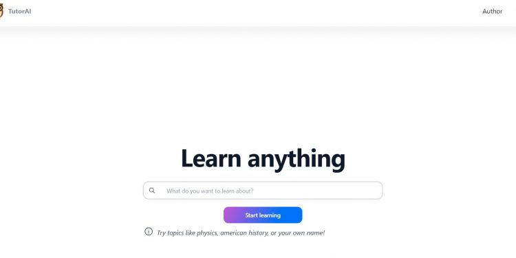 TutorAI Homepage