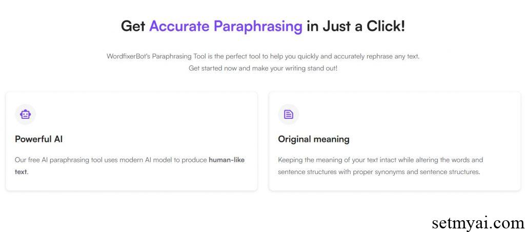 WordfixerBot Homepage