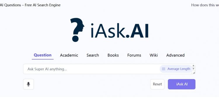 iAsk AI Homepage