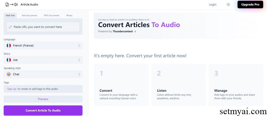 Article Audio Homepage