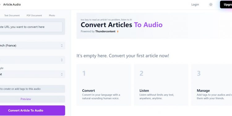 Article Audio Homepage