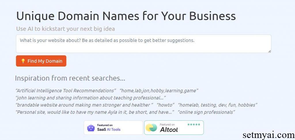 Domain Brainstormer Homepage