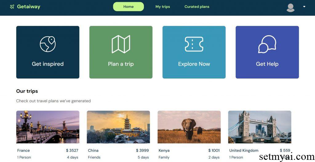 Getaiway Homepage