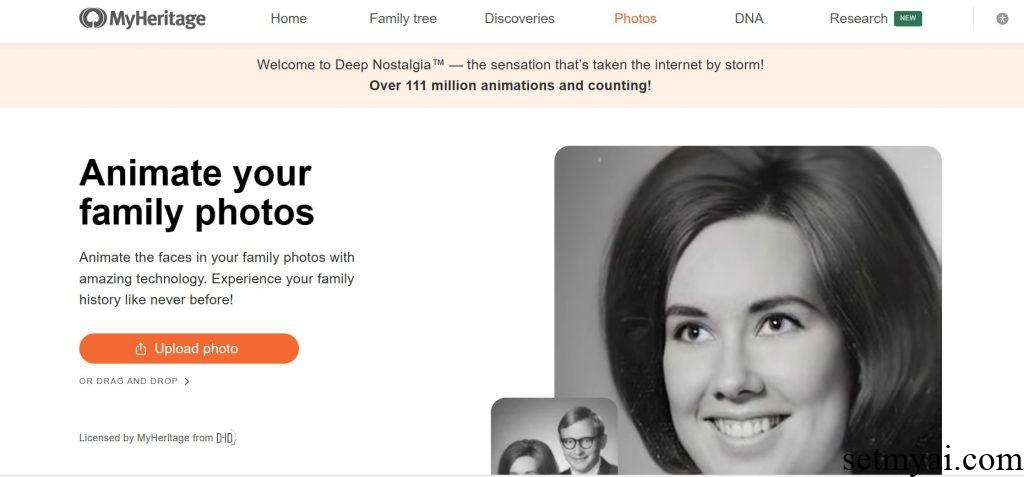 MyHeritage Homepage