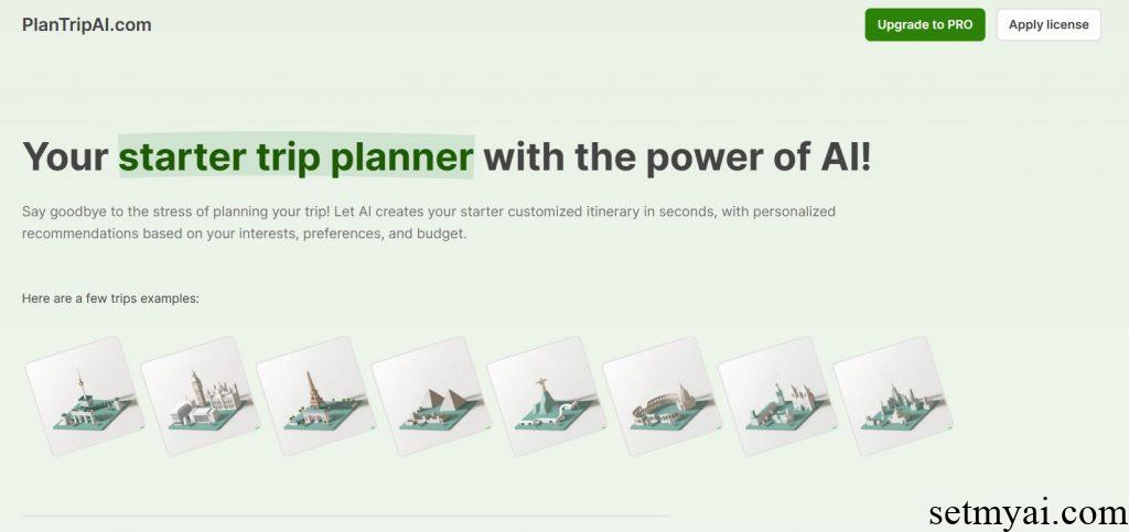 PlanTripAI Homepage