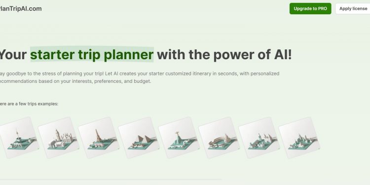 PlanTripAI Homepage