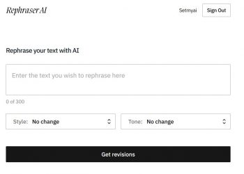Rephraser AI Homepage