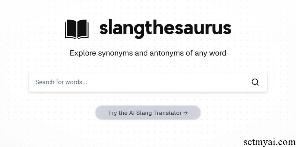 SlangThesaurus Homepage