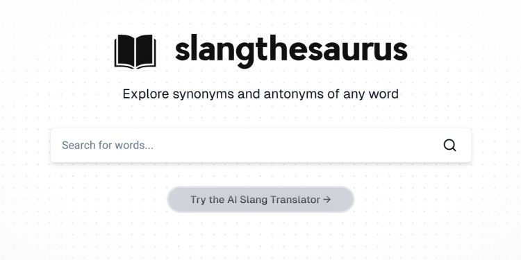 SlangThesaurus Homepage