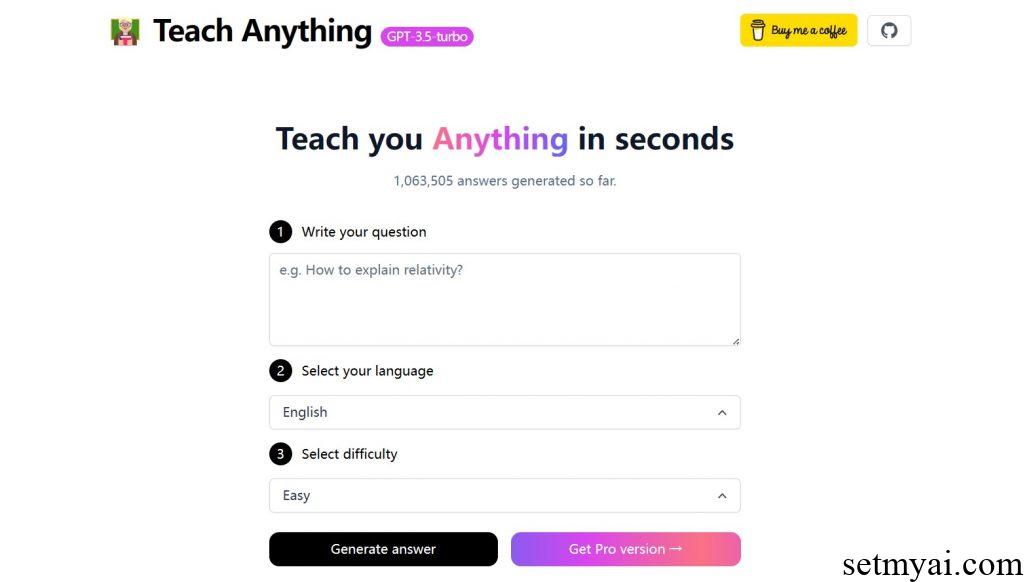 Teach Anything Homepage