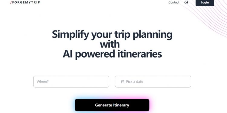 Forgemytrip Homepage
