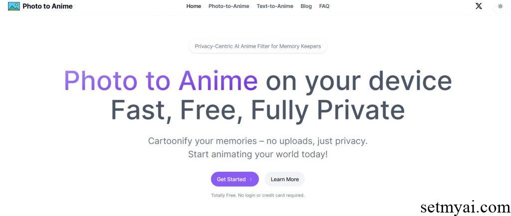 Photo to Anime Homepage