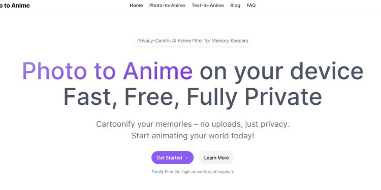 Photo to Anime Homepage