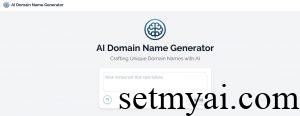 AI Domain Name Generator Homepage