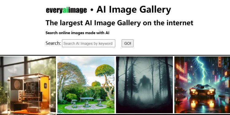 Every AI Image Homepage