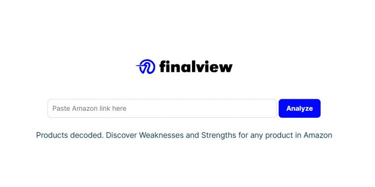 FinalView Homepage