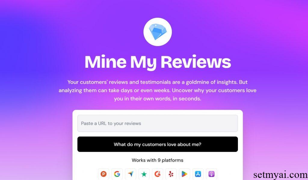 Mine My Reviews Homepage