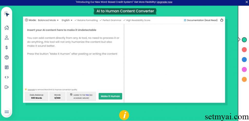 One Click Human Homepage
