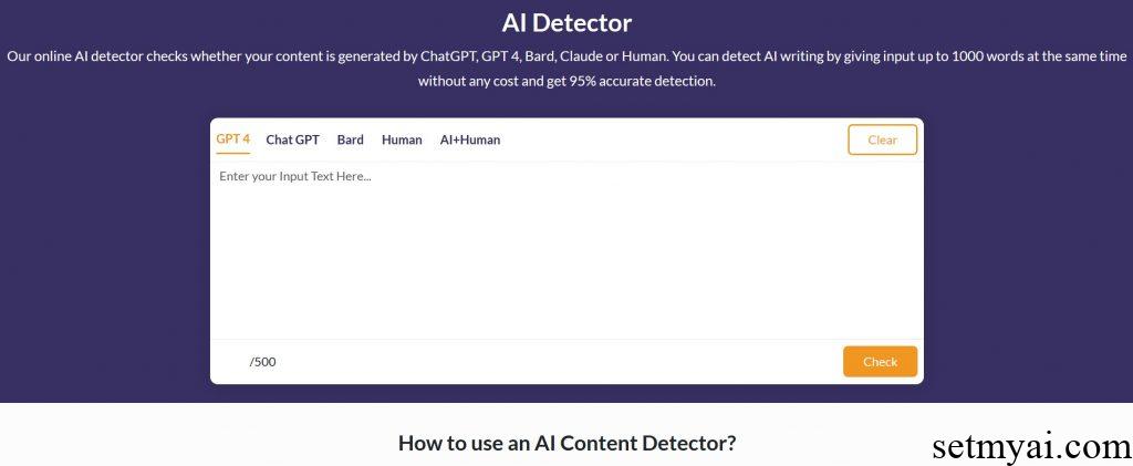 AI Detector Homepage