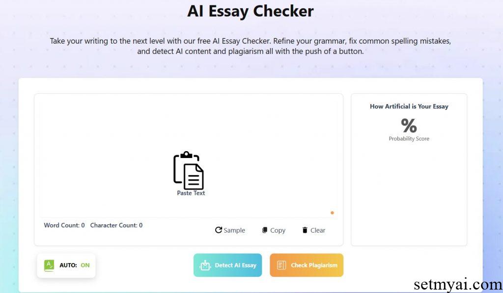 AI Essay Checker Homepage