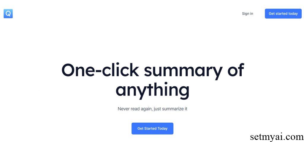 QuickRead AI Homepage