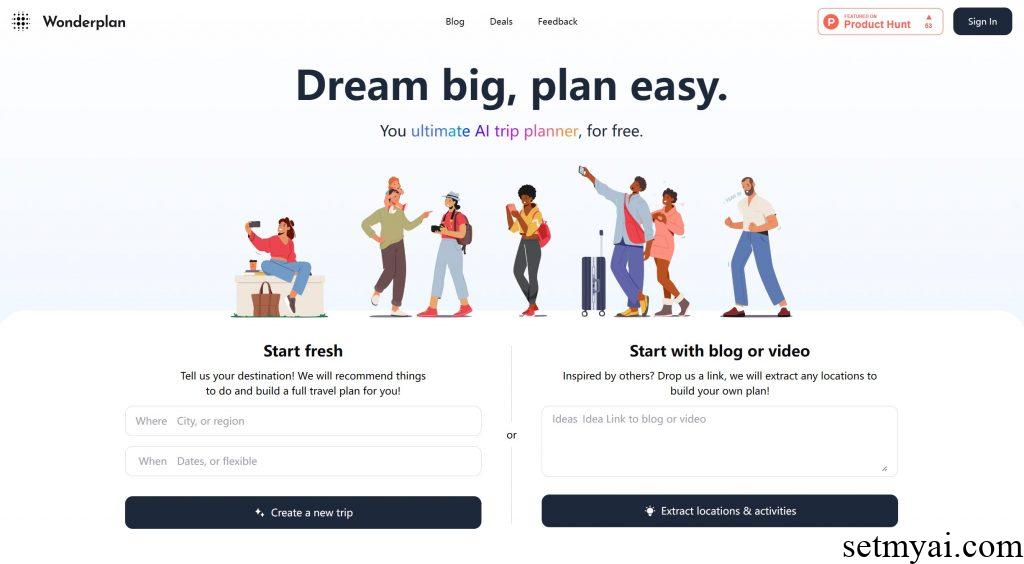 Wonderplan Homepage