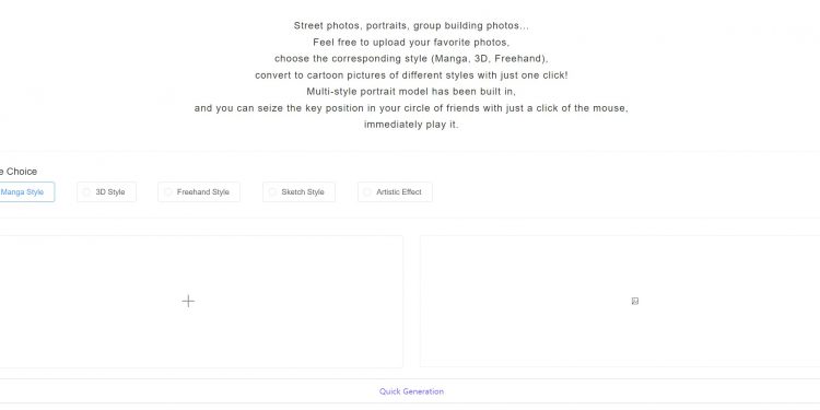 AI Cartoon Generator Homepage