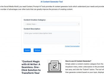 AI Content Generator Homepage