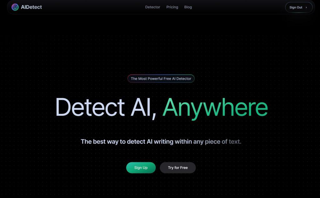 AI Detect Result Homepage
