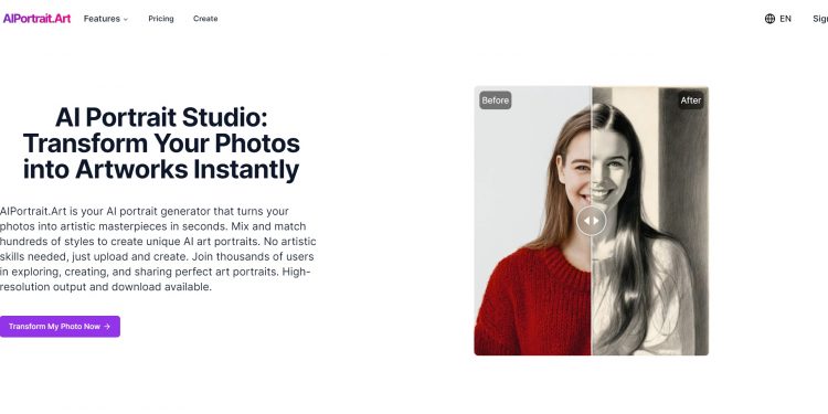 AI Portrait Homepage