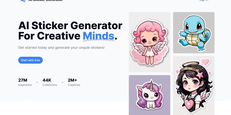 AI Sticker Generator Homepage