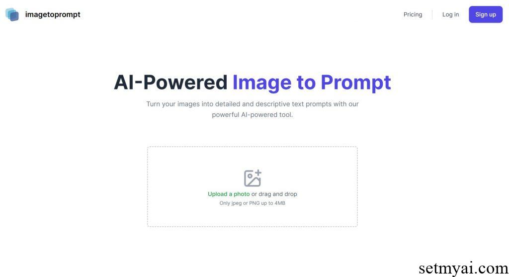 Image to Prompt Homepage