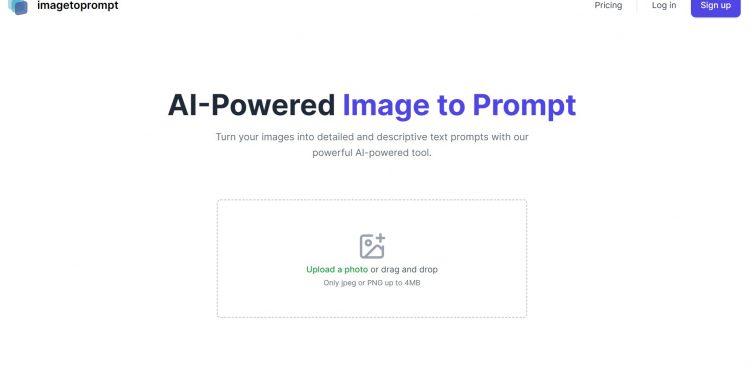 Image to Prompt Homepage