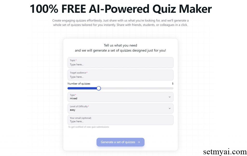 Quiz Maker Homepage