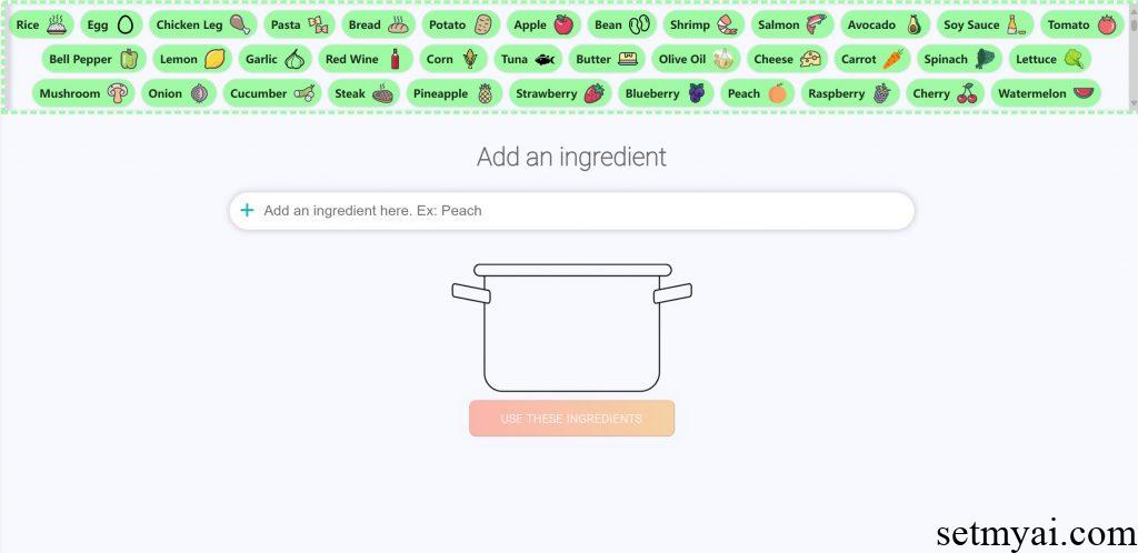 Recipe Maker Homepage