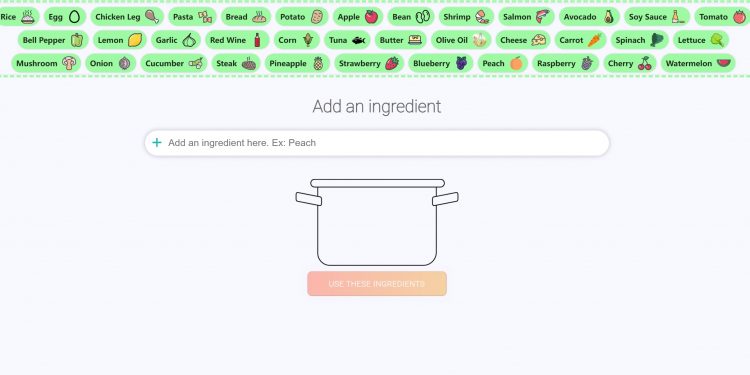 Recipe Maker Homepage