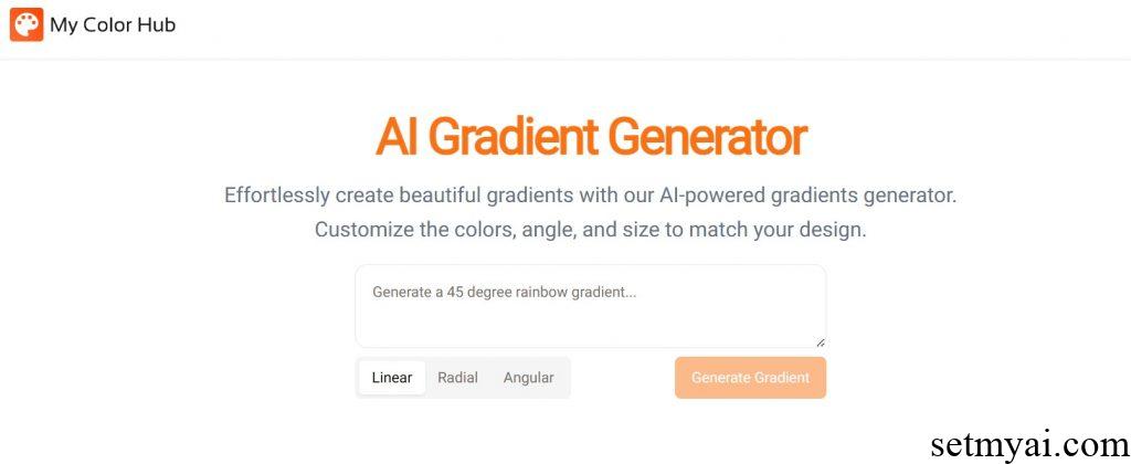 AI Gradient Generator Homepage