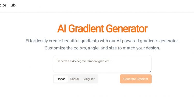 AI Gradient Generator Homepage